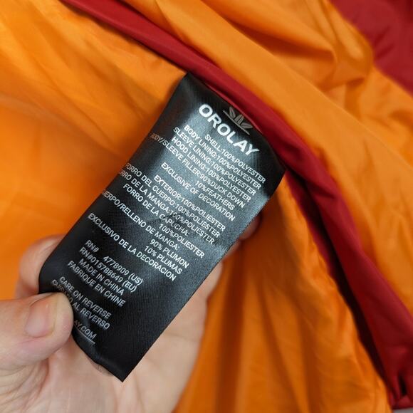 Orolay Women's Fiery Red Universe Classics Thickened Down Jacket - Picture 8 of 9